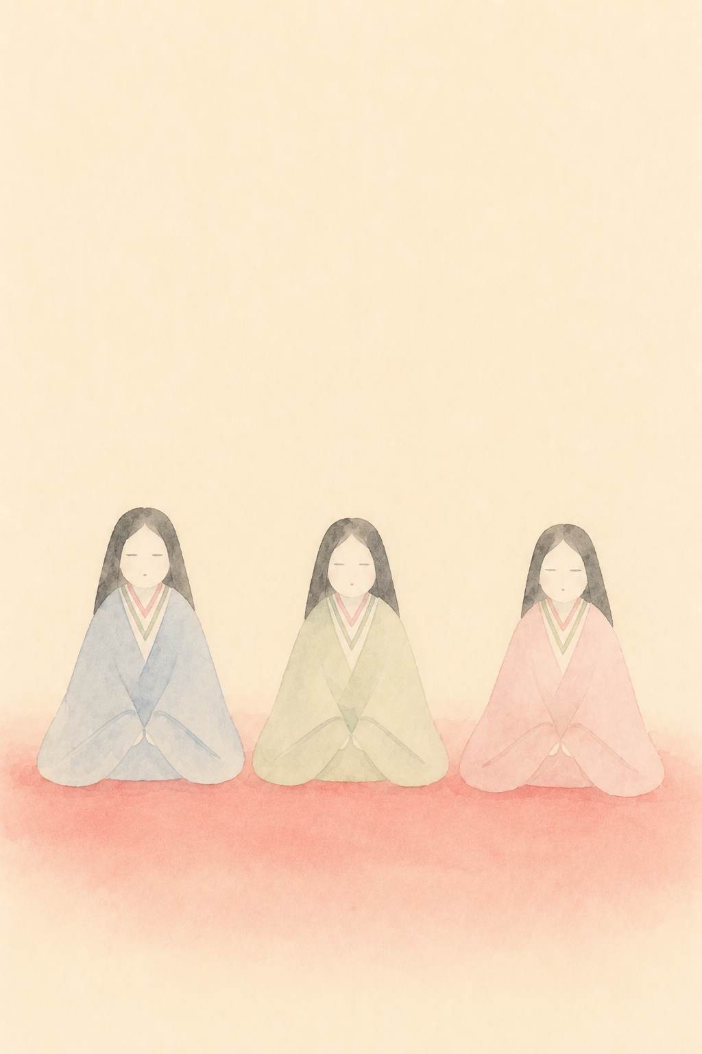 官女（七変化） 雛壇の三人官女