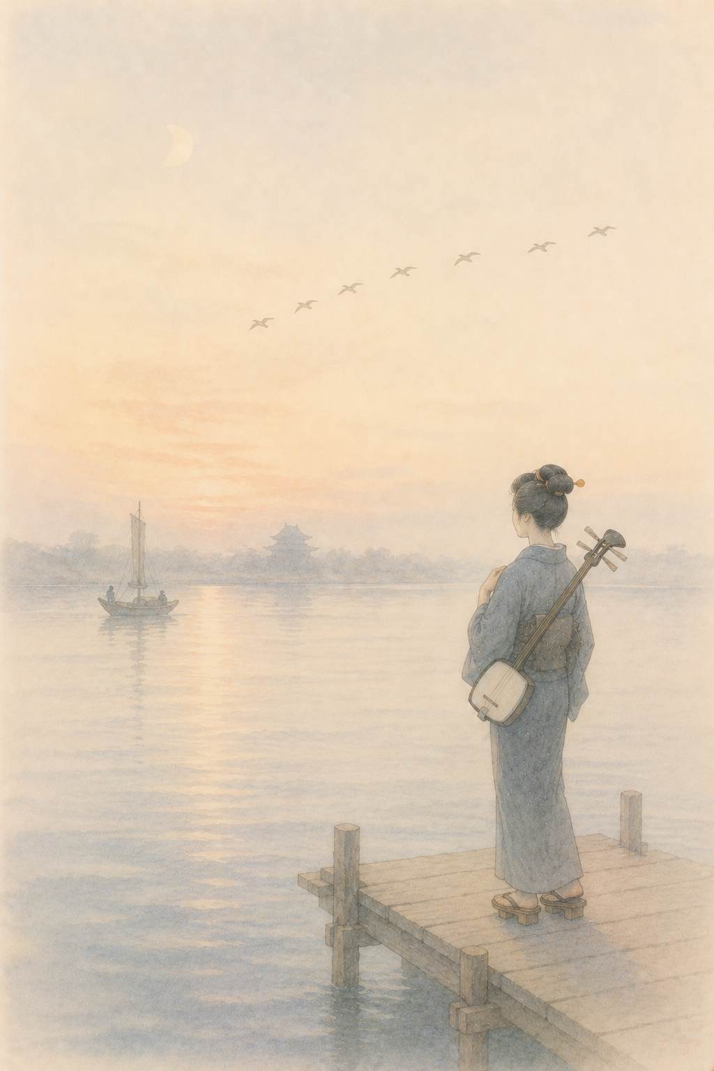 巽八景 深川の夕暮れ